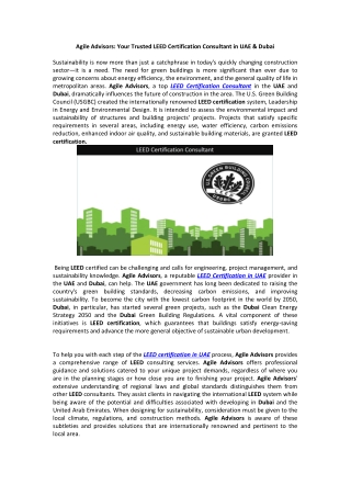 agile advisors your trusted leed certification