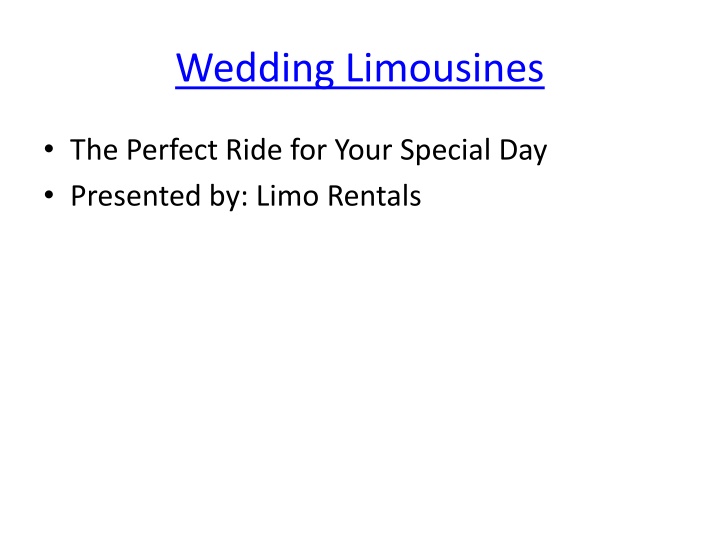 wedding limousines