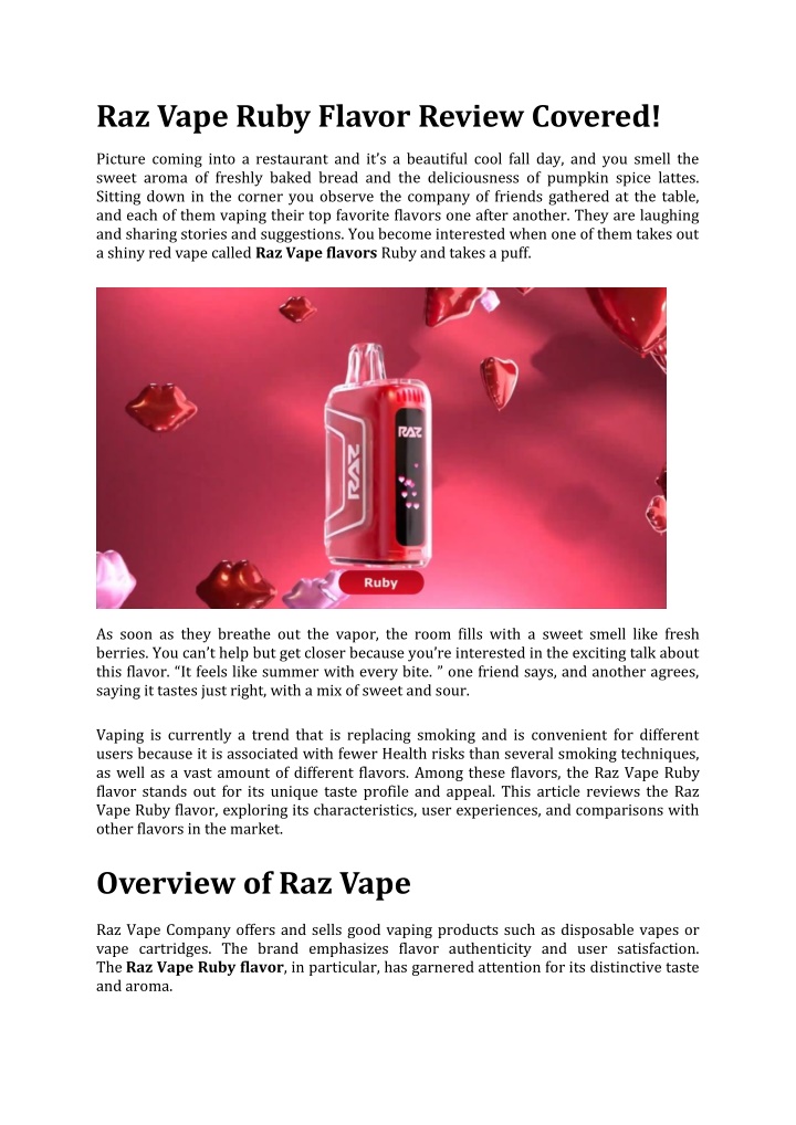 raz vape ruby flavor review covered