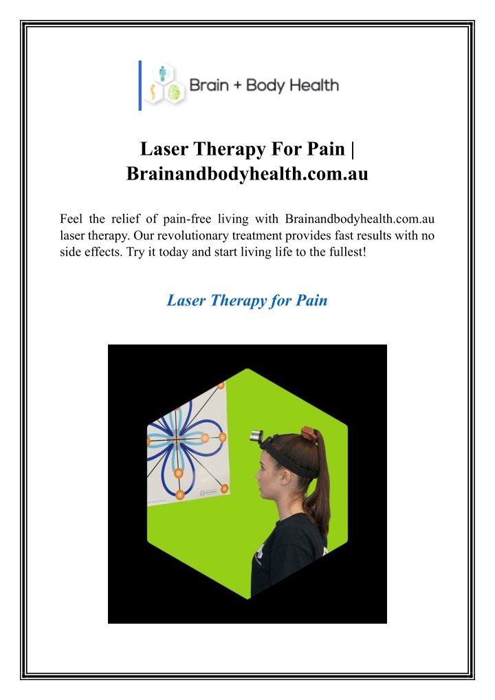 laser therapy for pain brainandbodyhealth com au