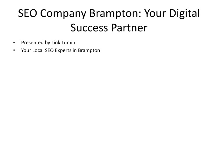 seo company brampton your digital success partner