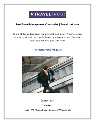 Best Travel Management Companies  Traveltrust