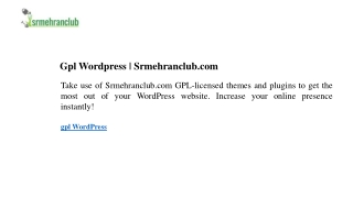 gpl wordpress srmehranclub com