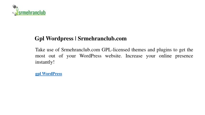 gpl wordpress srmehranclub com