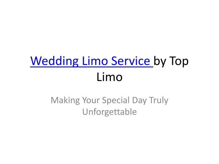 wedding limo service by top limo