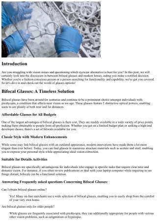 Bifocal Glasses vs. Progressive Lenses: Which is Right for You?