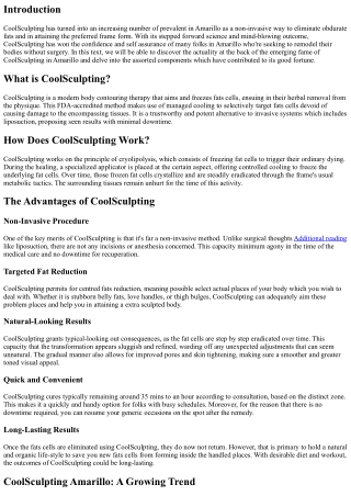 The Truth Behind The Rising Popularity Of CoolSculpting In Amarillo