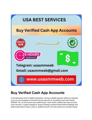 Legit Cash App Accounts for Sale - Verified! 2024