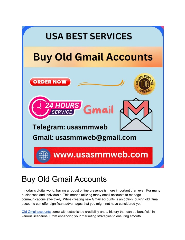 buy old gmail accounts