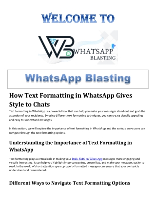 WhatsApp and Digital Marketing | WhatsApp Blasting