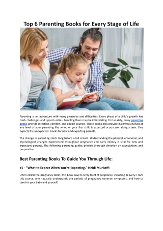 Top 6 Parenting Books for Every Stage of Life - Uhibbook Publishing