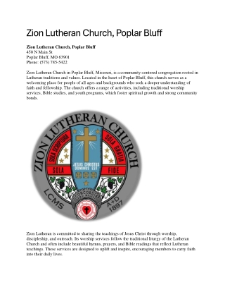 Zion Lutheran Church, Poplar Bluff