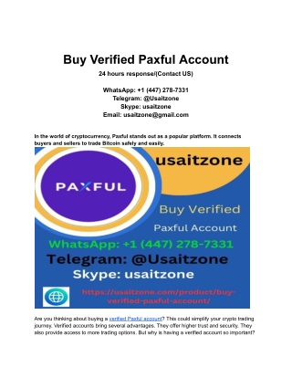 Buy Verified Paxful Account