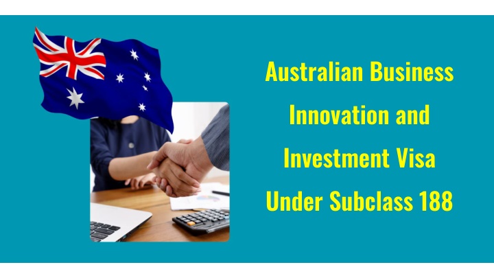 australian business innovation and investment visa under subclass 188