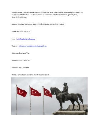 FROM TURKEY - INDIAN ELECTRONIC VISA  Official Indian Visa Immigration Office fo