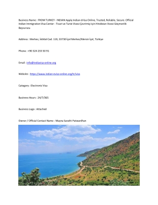 FROM TURKEY - INDIAN Apply Indian eVisa Online, Trusted, Reliable, Secure. Offic