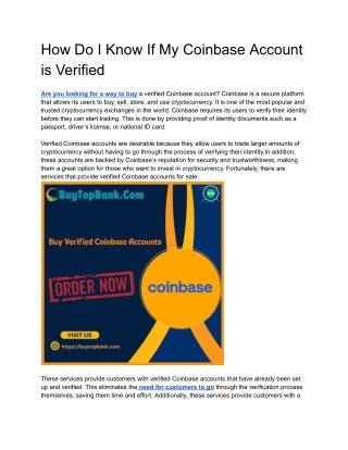 how do i know if my coinbase account is verified