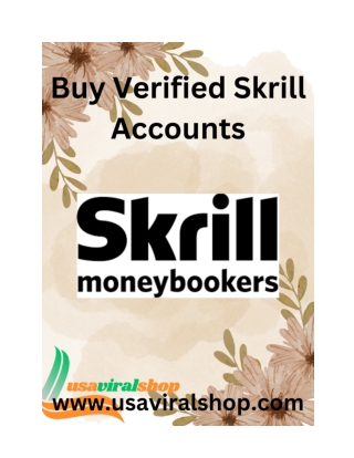 How to Buy Verified Skrill Account in UK