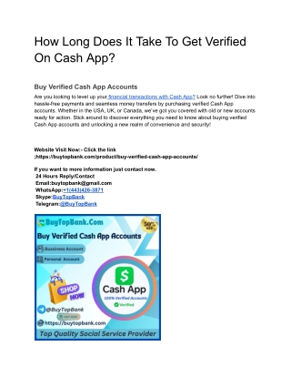 How Long Does It Take To Get Verified On Cash App