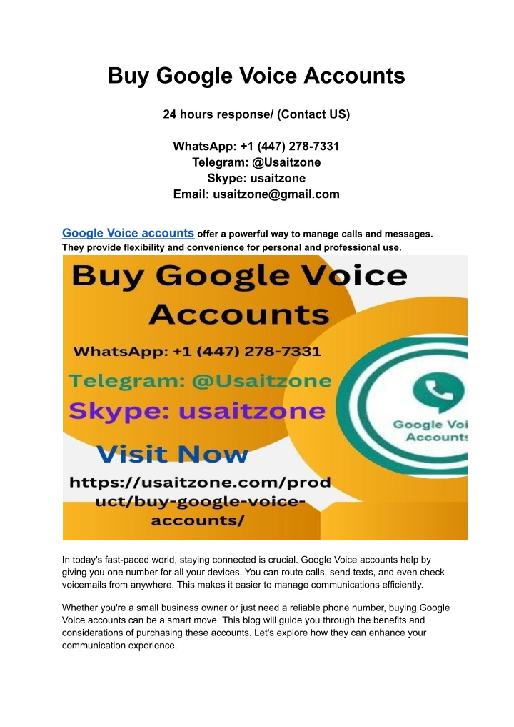 buy google voice accounts