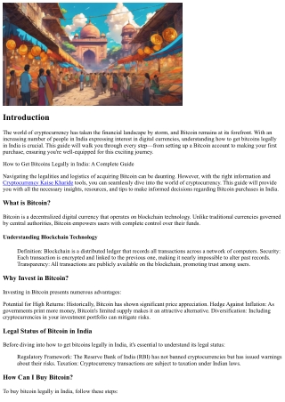 How to Get Bitcoins Legally in India: A Complete Guide