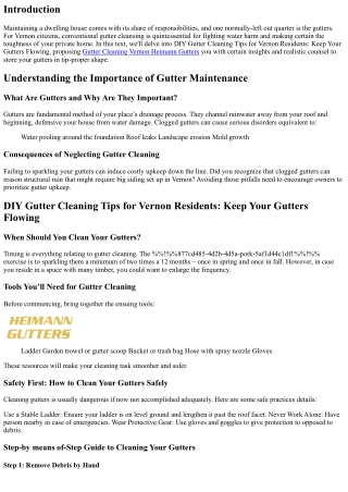 DIY Gutter Cleaning Tips for Vernon Residents: Keep Your Gutters Flowing