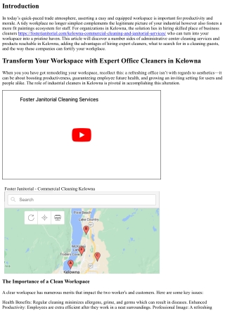 Transform Your Workspace with Expert Office Cleaners in Kelowna