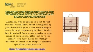 Creative Corporate Gift Ideas and Promotional Gifts in Australia by Brand Aid Promotions