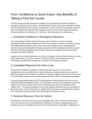from confidence to quick action key benefits