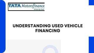 understanding used vehicle financing