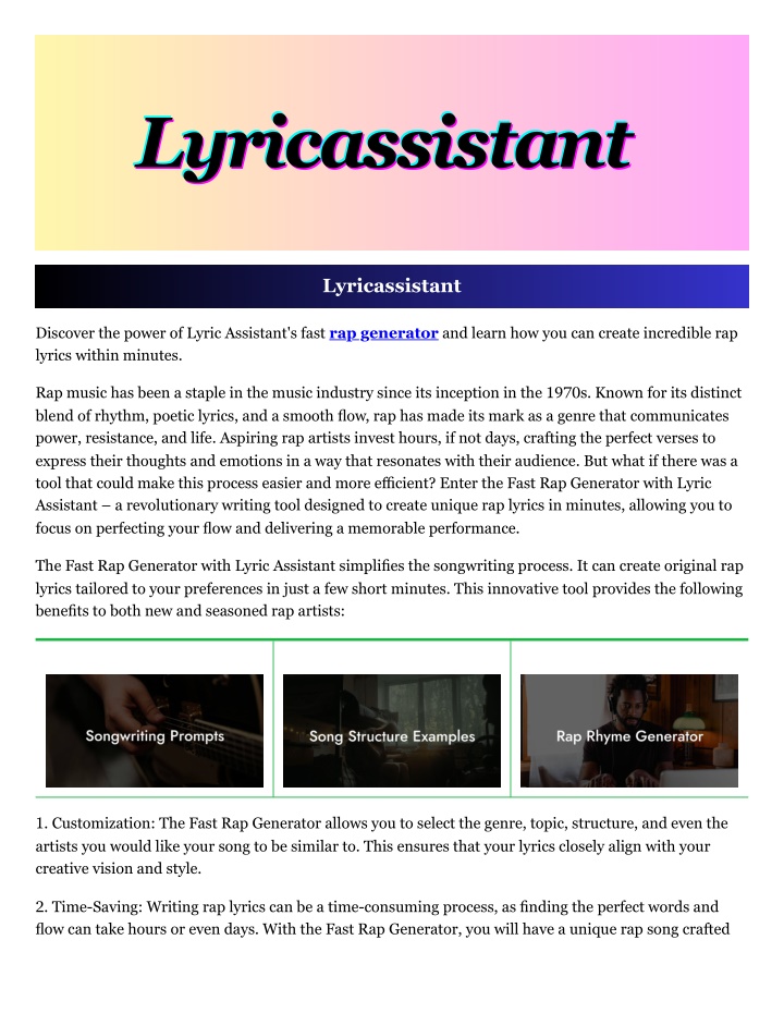 lyricassistant lyricassistant lyricassistant