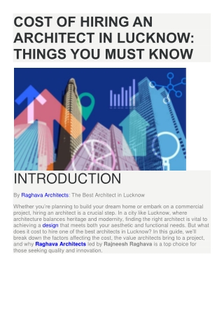 Cost of Hiring an Architect in Lucknow Things You Must Know