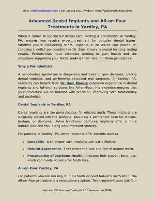 All-on-Four Treatments in Yardley