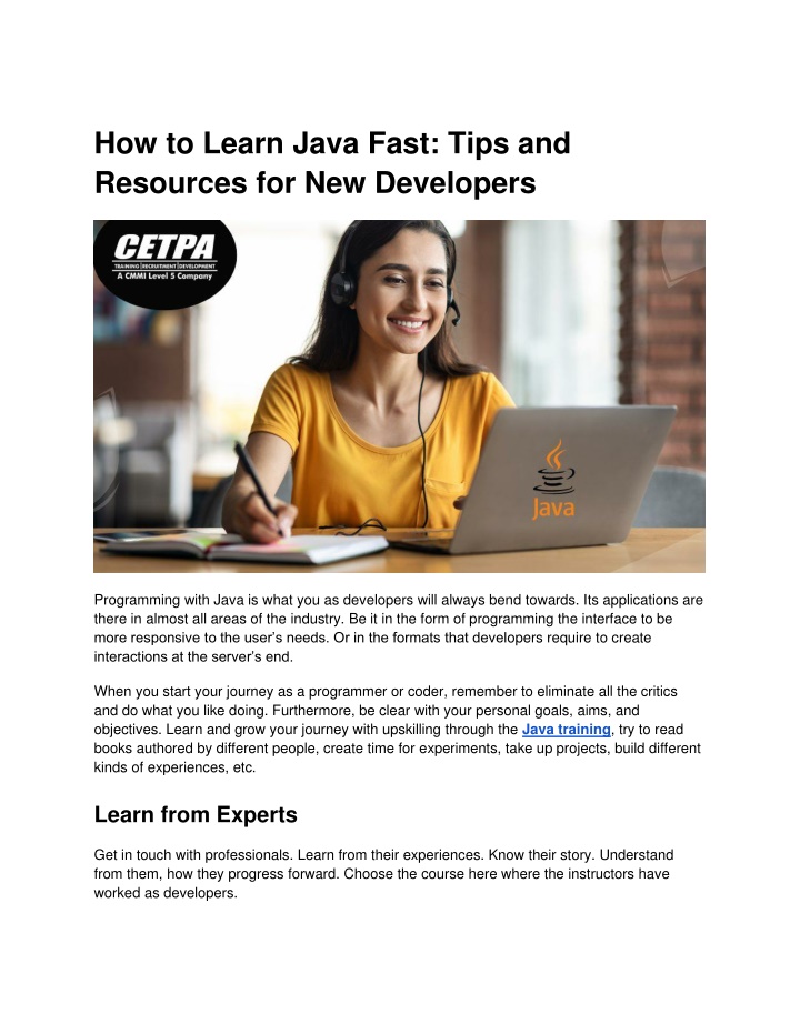 how to learn java fast tips and resources