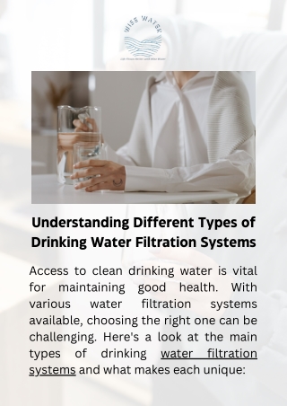 understanding different types of drinking water