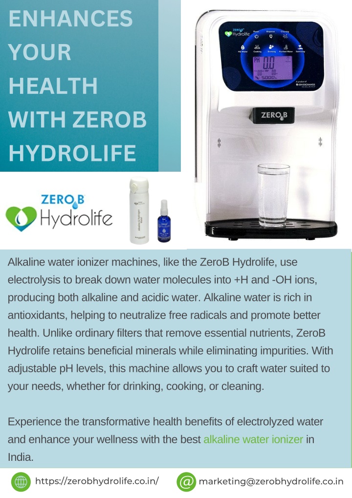 enhances your health with zerob hydrolife