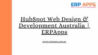 hubspot web design development australia erpapps
