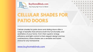 Cellular Shades For Patio Doors - Home Blinds Of America