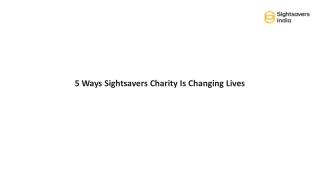 5 Ways Sightsavers Charity Is Changing Lives