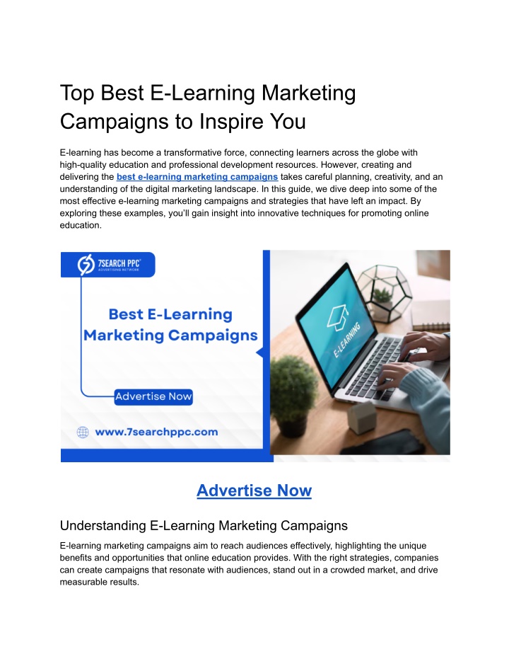 top best e learning marketing campaigns