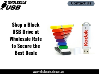 Shop a Black USB Drive at Wholesale Rate to Secure the Best Deals