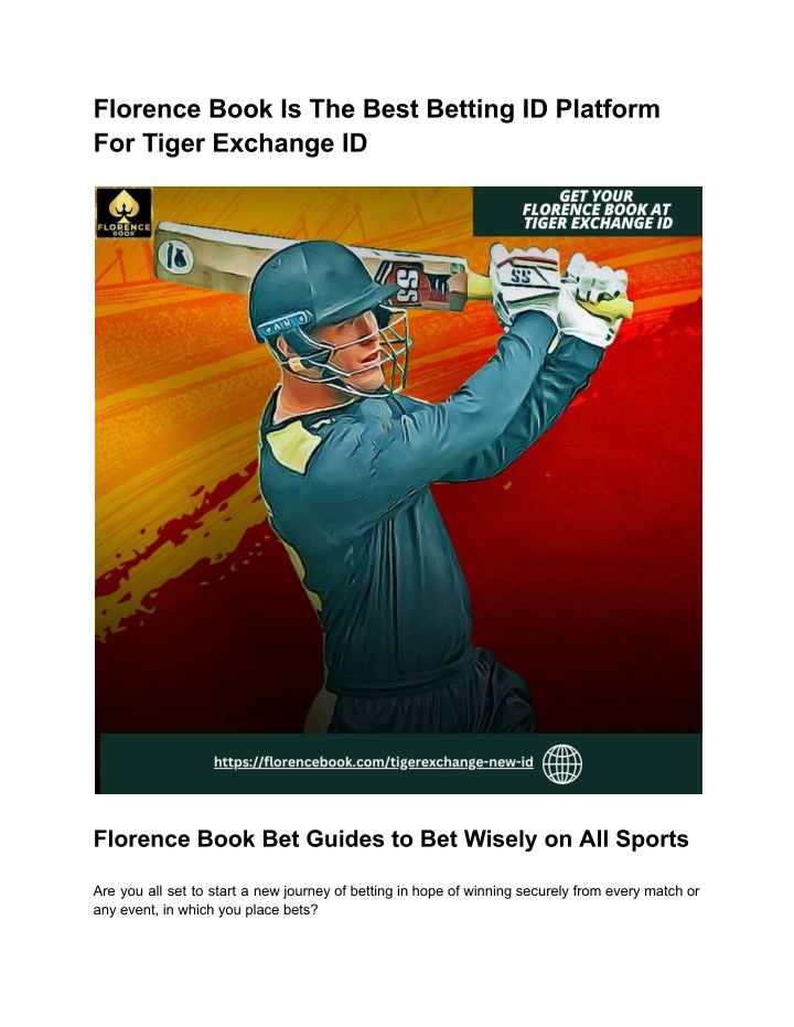 florence book is the best betting id platform