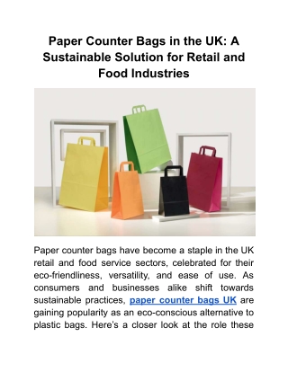 Paper Counter Bags in the UK_ A Sustainable Solution for Retail and Food Industries
