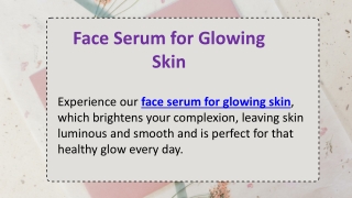 Face Serum for Glowing Skin