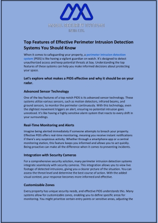 top features of effective perimeter intrusion