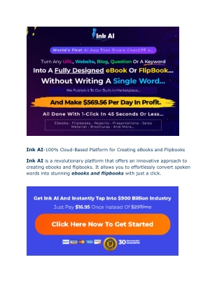 Transform Your Words into Income: Ink AI's Voice-to-eBook Revolution