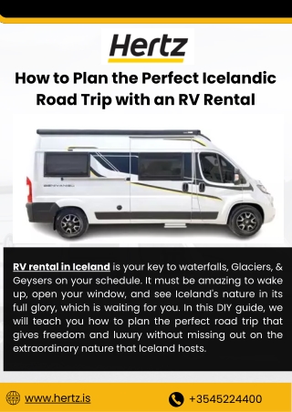 Explore Iceland in Comfort with RV Rental | Hertz Iceland