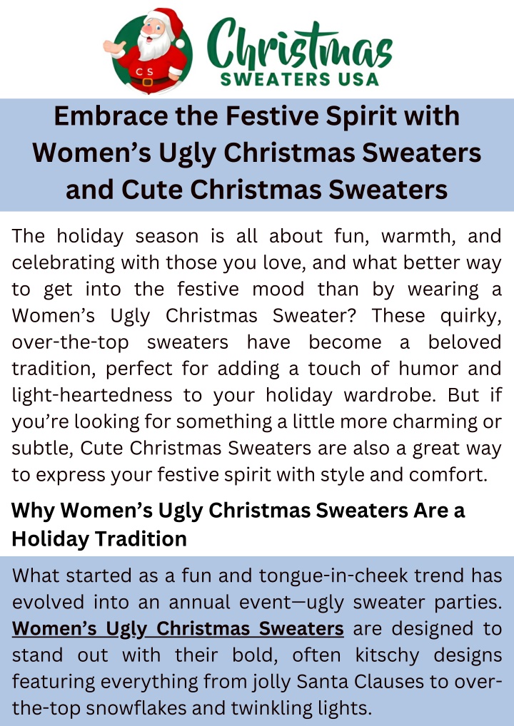 embrace the festive spirit with women s ugly