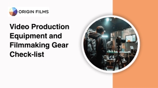 Video Production Equipment and Filmmaking Gear Check-list