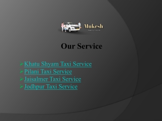 Book Jaisalmer Taxi Service - Mukesh Tour and Travels